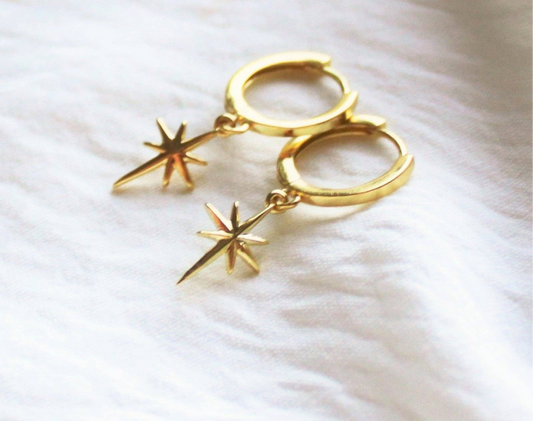 North Star Huggie Hoop