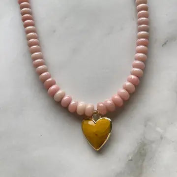Caia Necklace New Colors Added! : Pink Opal with Mookaite